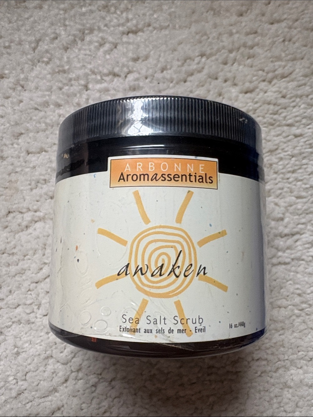 ARBONNE Aromassentials Awaken Sea Salt Scrub 16oz NEW Sealed